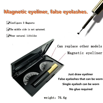 

Magnetic Eyeliner Kit Charming With Eyelash Pen No Glue Makeup Liquid Long Lasting Extension False Reusable Ultra Thin