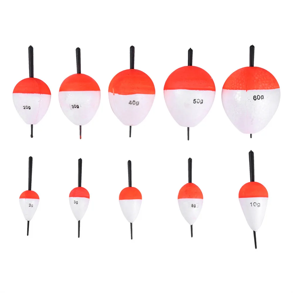10pcs 2g60g High Quality Fishing Float Bobbers Ball Buoys Sea Fish