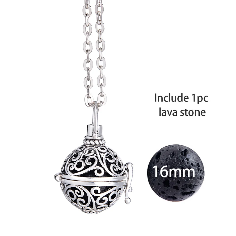 Светится в темноте ожерелье войлочный шарик Лава Камень Сова ожерелье Ароматерапия колье аромараспылитель ожерелье с медальоном для эфирного масла - Окраска металла: 5