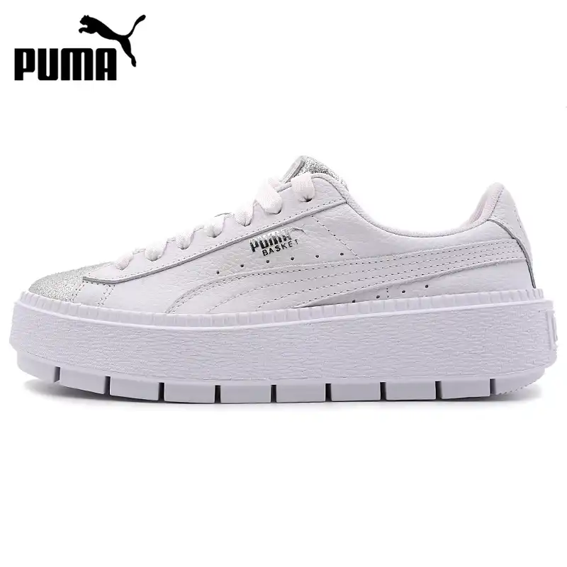 puma platform trace white