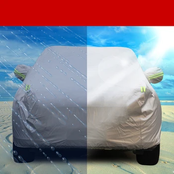

Waterproof car covers outdoor Indoor sun protection car reflector dust rain snow protective suv sedan Three Carriages Size