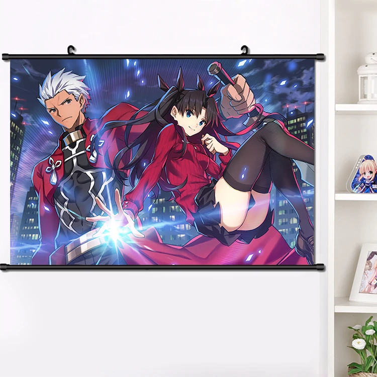 Японское аниме Fate/stay night tohsaka Rin сексуальный косплей стены прокрутки Фреска плакат настенный висящий плакат Otaku домашний декор сбор 40*60 см