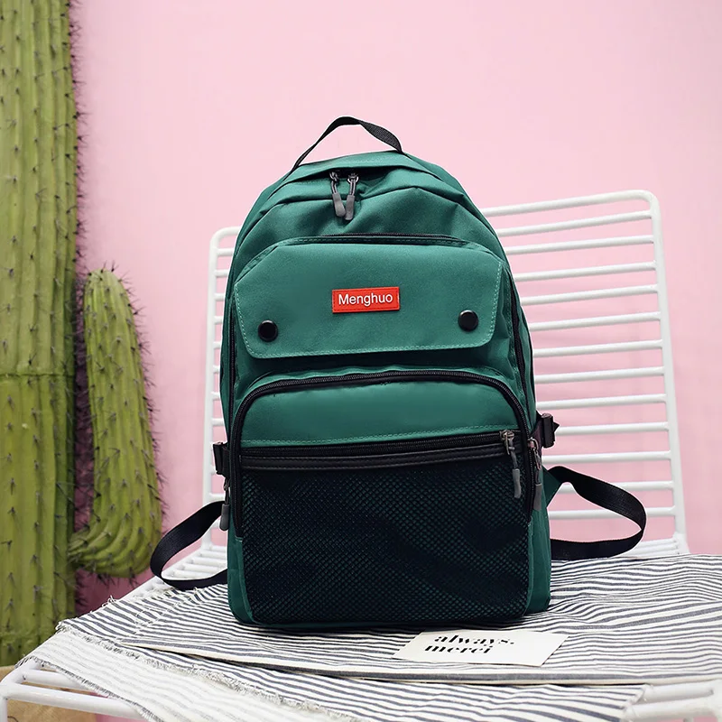 2017 Women Backpacks For Teenage Girls Youth Trend Schoolbag Student Bag Menghuo BRAND Nylon Waterproof Laptop Backpack Mochilas (54)