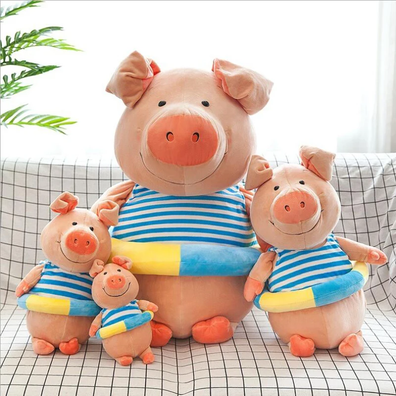 

Creative Cute Hula Hoop Pig Short Plush Toys Stuffed Animal Pig Plush Doll Toy Children Birthday Christmas Gift