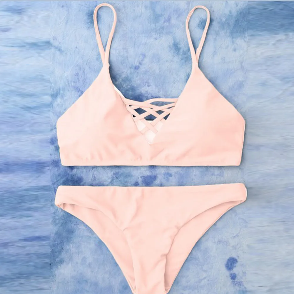 pink Комплект бикини, купальник, женский сексуальный танкини, купальник, женский купальный костюм, пуш-ап, плюс размер, XL, летняя пляжная одежда, Хит, C0672 - Цвет: pink