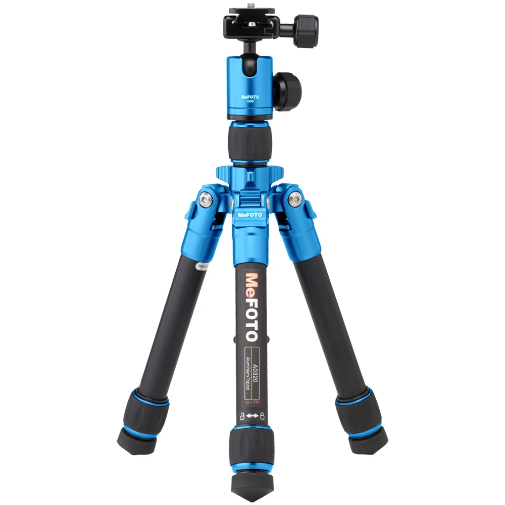 blue MeFOTO A0320 алюминиевый штатив портативные штативы для компактной камеры беззеркальная система камера 2 секции Максимальная загрузка 4 кг - Цвет: blue