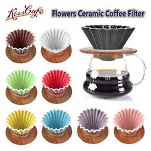 Цветы керамическая кофейная чашка эспрессо Кофейная чашка фильтр оригами фильтровальные чаши V60 Воронка капельные ручные фильтры для чашки аксессуары для кофе