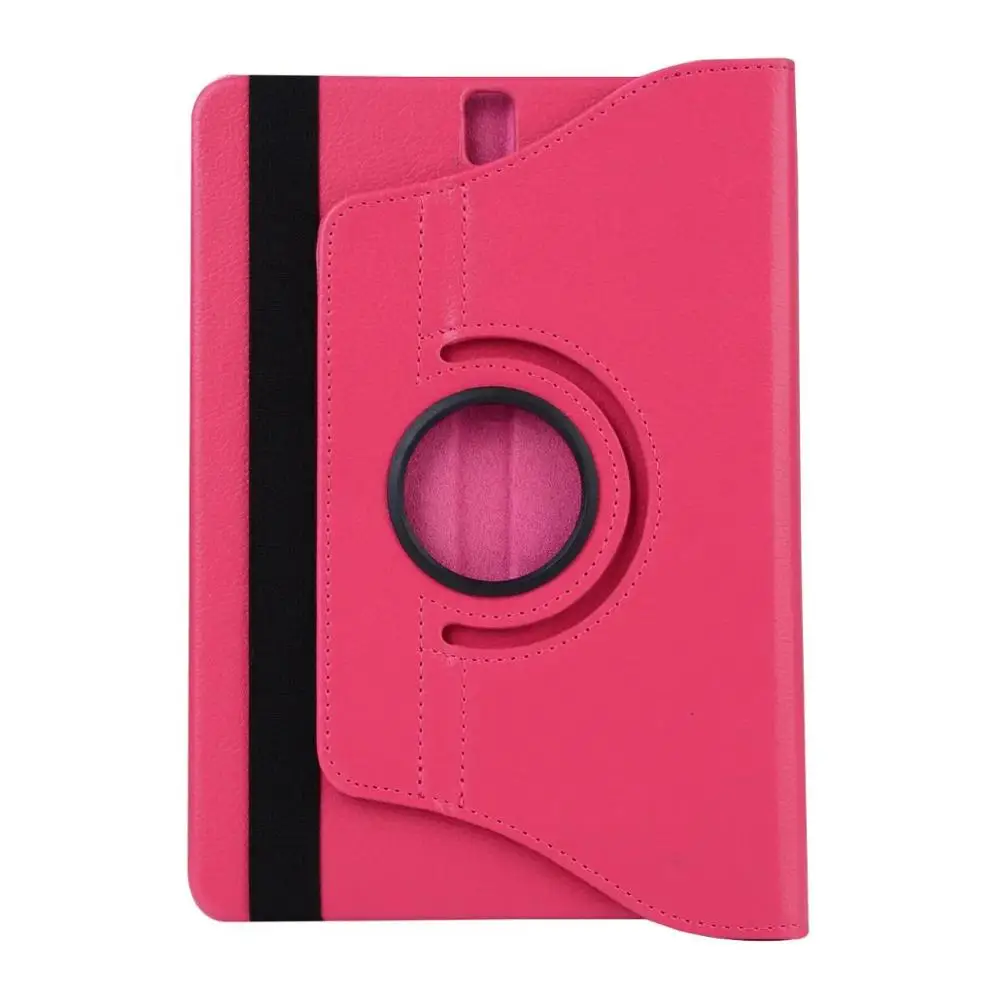 Вращающийся на 360 градусов Чехол-книжка из искусственной кожи для samsung Galaxy Tab S3 9,7 T820 T825 SM-T820 SM-T825 - Цвет: Rose Red
