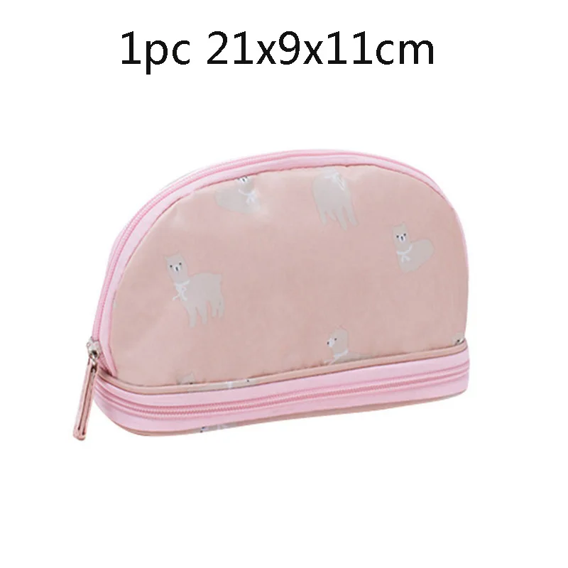 pink Urijk сумки для хранения косметики чехол на молнии большой емкости двойной слой макияж Orgnizer для путешествий Сумочка контейнер - Цвет: pink
