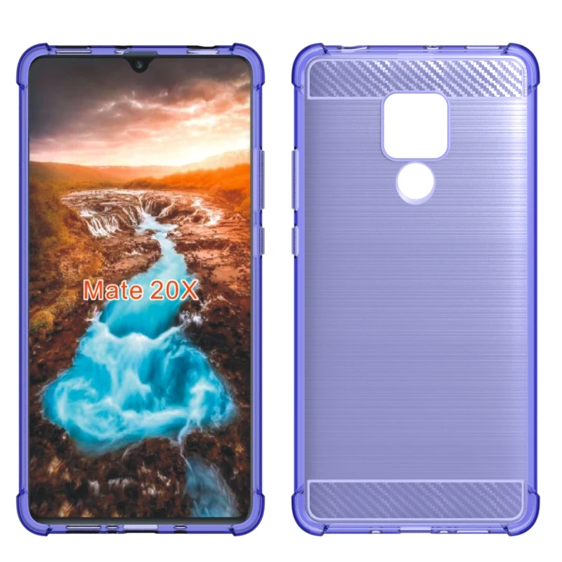 Бренд gligle углеродное волокно Смарт Мягкий ТПУ чехол для телефона huawei mate 20X чехол оболочка