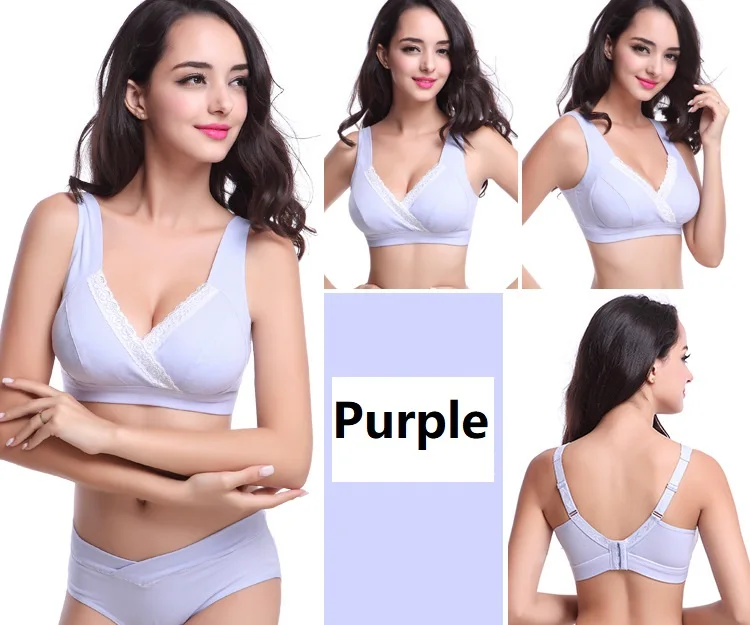 Auri Muffy 2016 Cotton cross vest wire free nursing bra Sleep yoga underwear bra for pregnant women breastfeeding bra cup B second hand maternity clothes