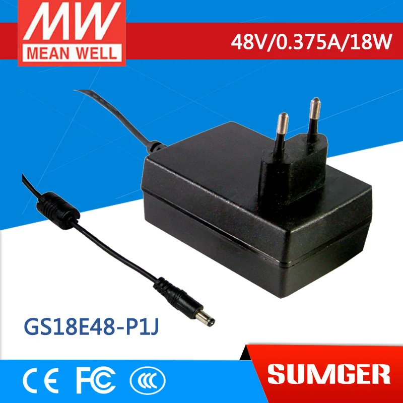 

[Sumger2] MEAN WELL original GS18E48-P1J 48V 0.375A meanwell GS18E48 48V 18W AC-DC Industrial Adaptor