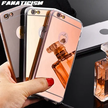 

200pcs Electroplating Bling Mirror Soft Silicone TPU Phone Cases For iphone XR X XS Max 5s SE 6s 7 8 Plus Mirror Phone Cover