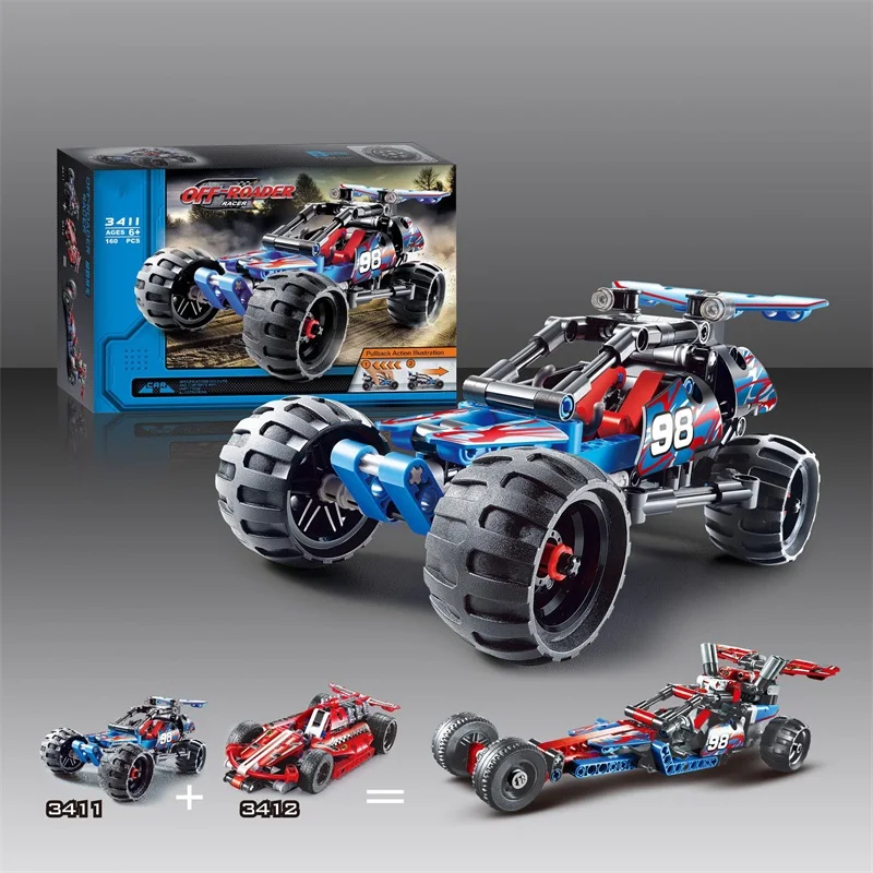 Building Blocks Toys Cars Technic Tractor Excavator Bricks Children Car Model Gifts Combination Plug Toy Compatible With LEGOING Building Blocks Toys Cars Technic Tractor Excavator Bricks Children Car Model Gifts Combination Plug Toy Compatible With LEGOING