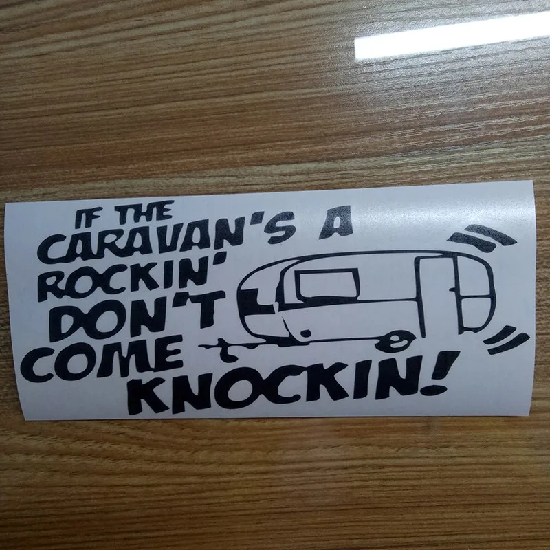 20*8.8cm If The Caravan Is Rocking Funny Car Bumper Sticker Drift Vinyl Decal Graphic