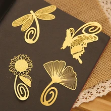 10 шт./лот, креативные мини-закладки с героями мультфильмов, новинка, канцелярские товары, металлические закладки золотого цвета, книга, подарок для влюбленных