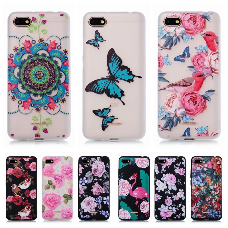 

Xiaomi Redmi 6A Soft TPU Case on for Fundas Xiaomi Redmi 6A Case sfor Coque Xiaomi Redmi 6A 6 A Pro Case Silicone Flower Cover