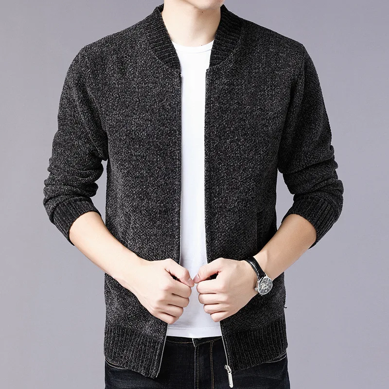 

2019 New Spring Autumn Cotton Cardigan Sweater Men Long Sleeve Plus Asian Size M-XXXL