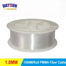 1500 м/рулон 1,0 мм Диаметр PMMA волоконный кабель конец светящийся пластиковый оптический кабель для всех видов светодиодный светильник двигатель