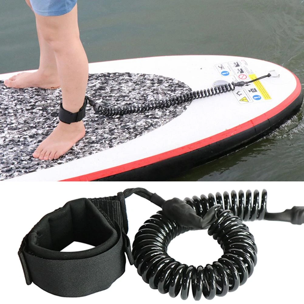 Details about / WINDSURFING SURFBOARD PADDLE BOARD LEASH SURFING COILED ANKLE FOOT LEG ROPE