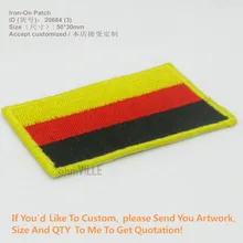 Флаг Германии нашивки на заказ железа на патч Parche Ropa логотип аппликация вышивка металлик патч