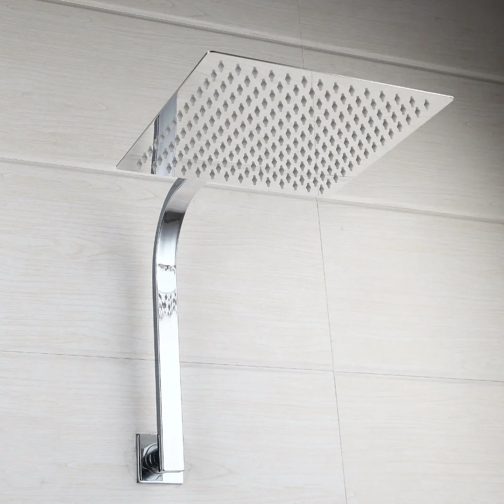 YANKSMART Gooseneck квадратная латунная настенная душевая рукоятка ультратонкий набор душевой головки для ванной комнаты