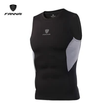 Fannai мужской жилет без рукава компрессионная Спортивная футболка Спортзал Фитнес Бодибилдинг колготки майки спортивная одежда