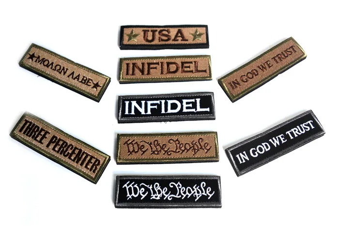 Военная армейская тактическая нашивка Molon Labe GOD TRUST We с изображением черепа значок