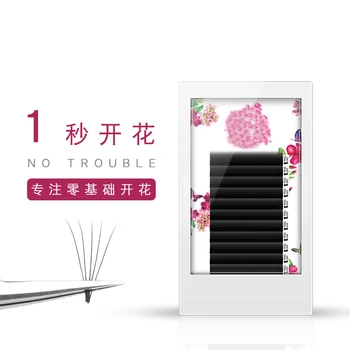 

2018 new 1 boxs new arrived bloom eyelash volume effect false eyelash easy operate and bloom faux mink eyelash extension