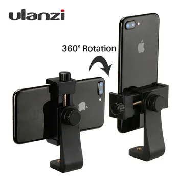 

Ulanzi Phone Clip Tripod Mount Adapter Support Holder Stand Vertical&Horizontal Video Shooting for iPhone X Samsung One plus