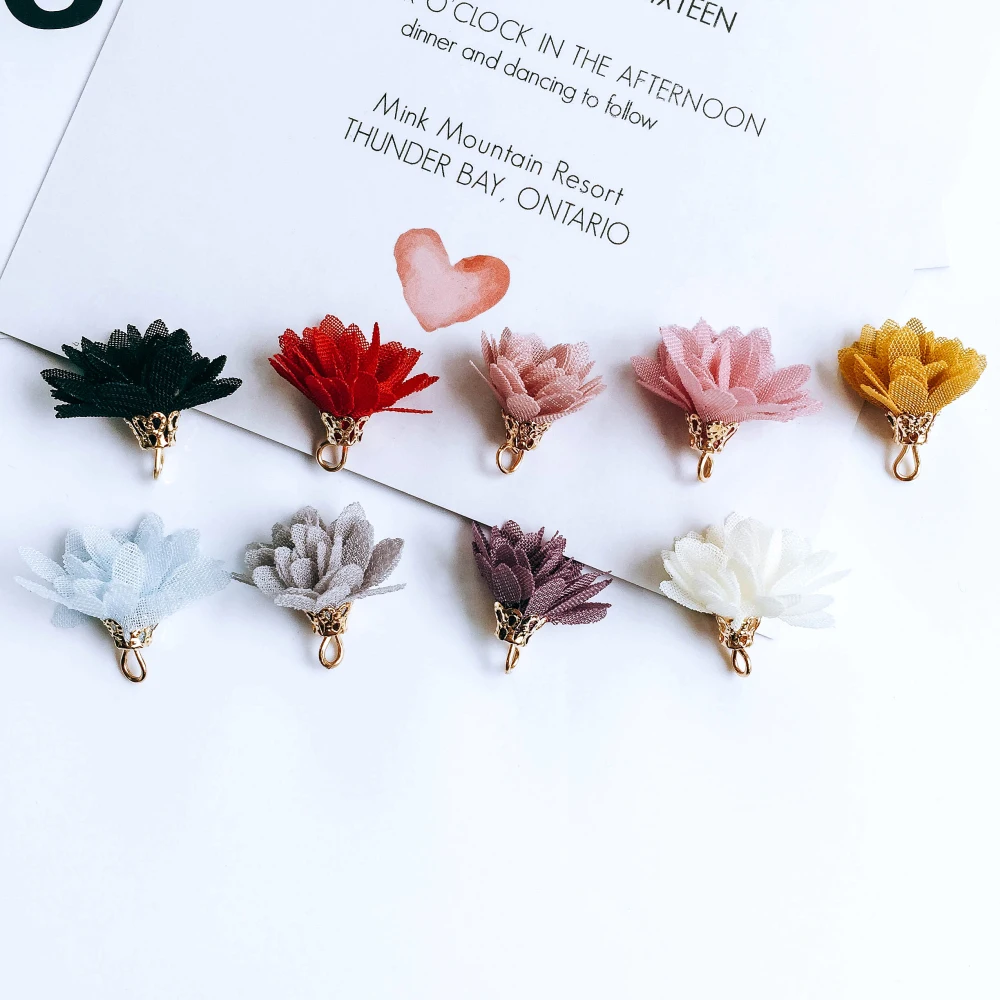 ZEROUP серьги-капли Смешанные 9 цветов цветок серьги аксессуары Подвеска, ожерелье, амулеты Ювелирные изделия Поиск Diy ручной работы материал 10 шт