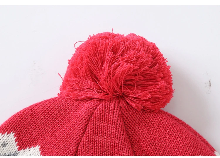 Детская шапка, зимняя Рождественская шапка с изображением лося/снеговика, шапка с принтом для мальчиков и девочек, теплый детский шарф с ушками, шапка, вязаные крючком утепленные бейсболки/шарф