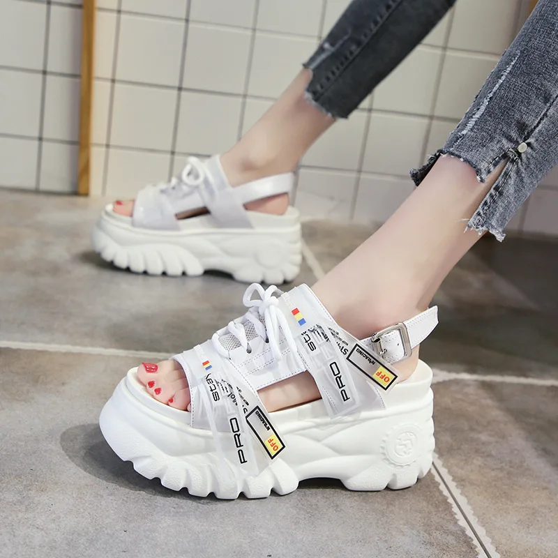 Sandalias Mujer/2019 г. летние кроссовки на платформе повседневная обувь толстой подошве