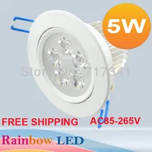 Прямая Горячая фойе люсис привело 5 шт./партия Led потолочные светильники лампы Ac85v-265v Epistar лампы бусины