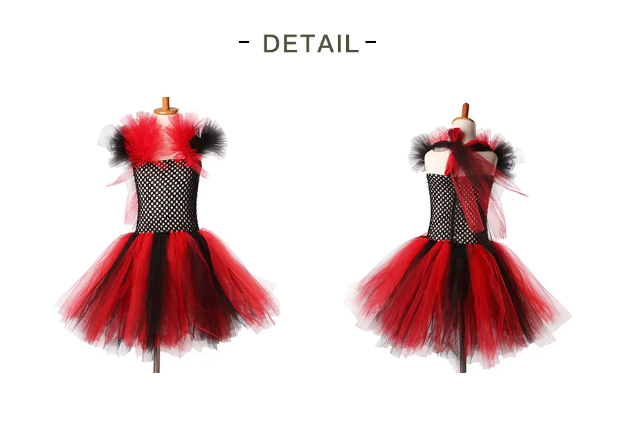 Evil Witch Girls Tutu Dress Kids Halloween Birthday Party Costume Bad Queen Princess Tutu Dress with witch Hat Photo Props (3)