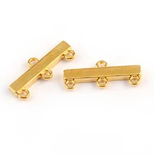 Free shipping 50pcs necklace bracelet gold rectangle connect clasps for jewelry DIY making