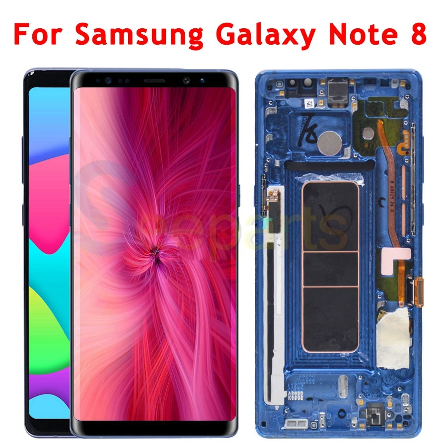 100% Tested For 6.3 SAMSUNG GALAXY Note 8 LCD Note8 Display Touch Screen Digitizer Assembly Replacement For SAMSUNG Note 8 LCD 2