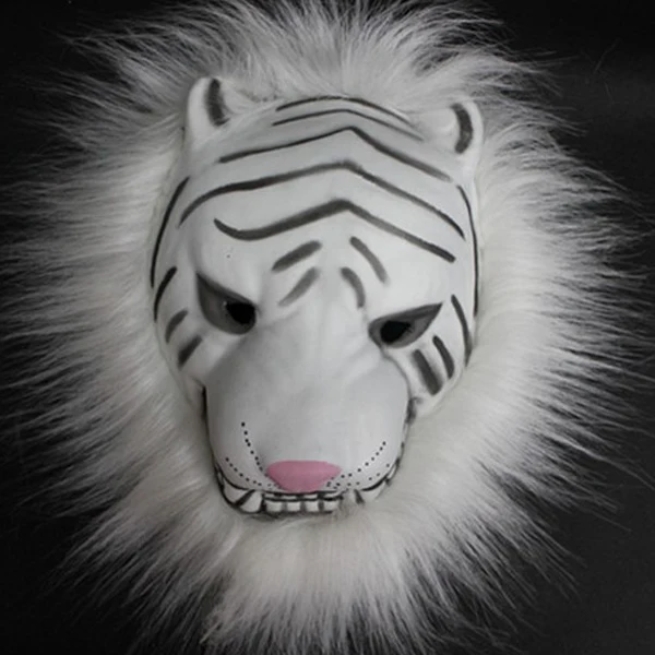 

Realistic Fur Mane Latex Mask Creepy Animal Tiger/Lion/Monkey/Wolf Partern Full Face Cosplay Halloween Costume