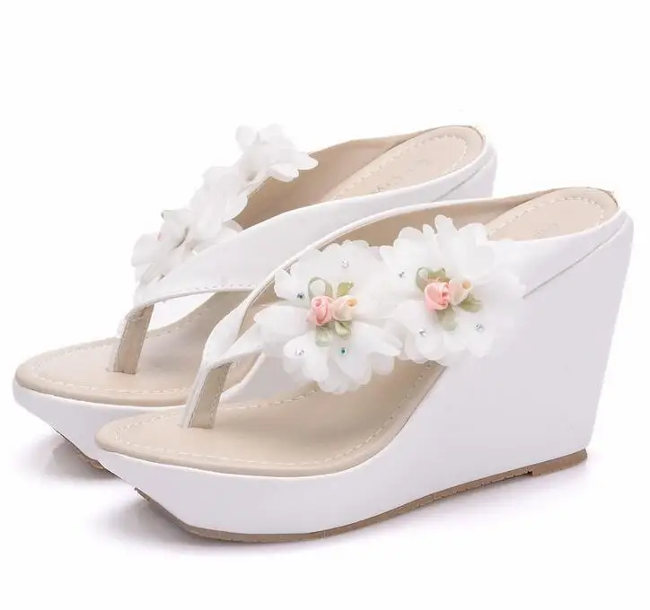

2019 arriver Women Shoes Wedding Bridal Platform High Heel Ivory White Crystal Peep toe Bride Bridesmaid ladies Prom