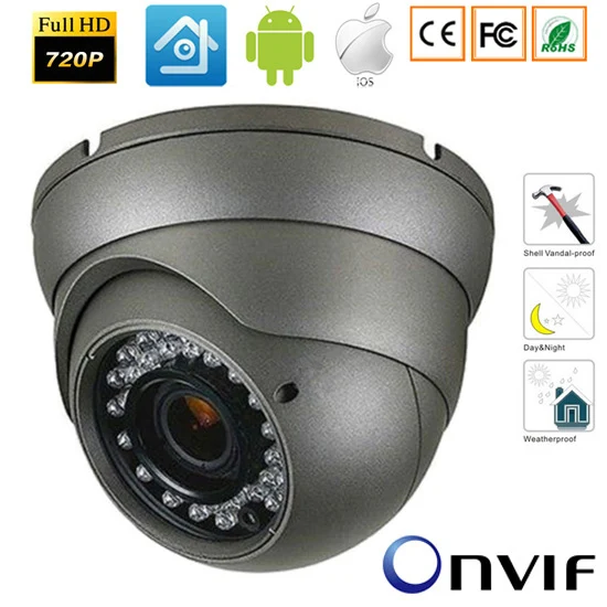 CCTV 1.0MP 1.3MP/2.0MP Открытый Купол HD IP Камера P2P сети waterprooof с ПК и вид мобильного