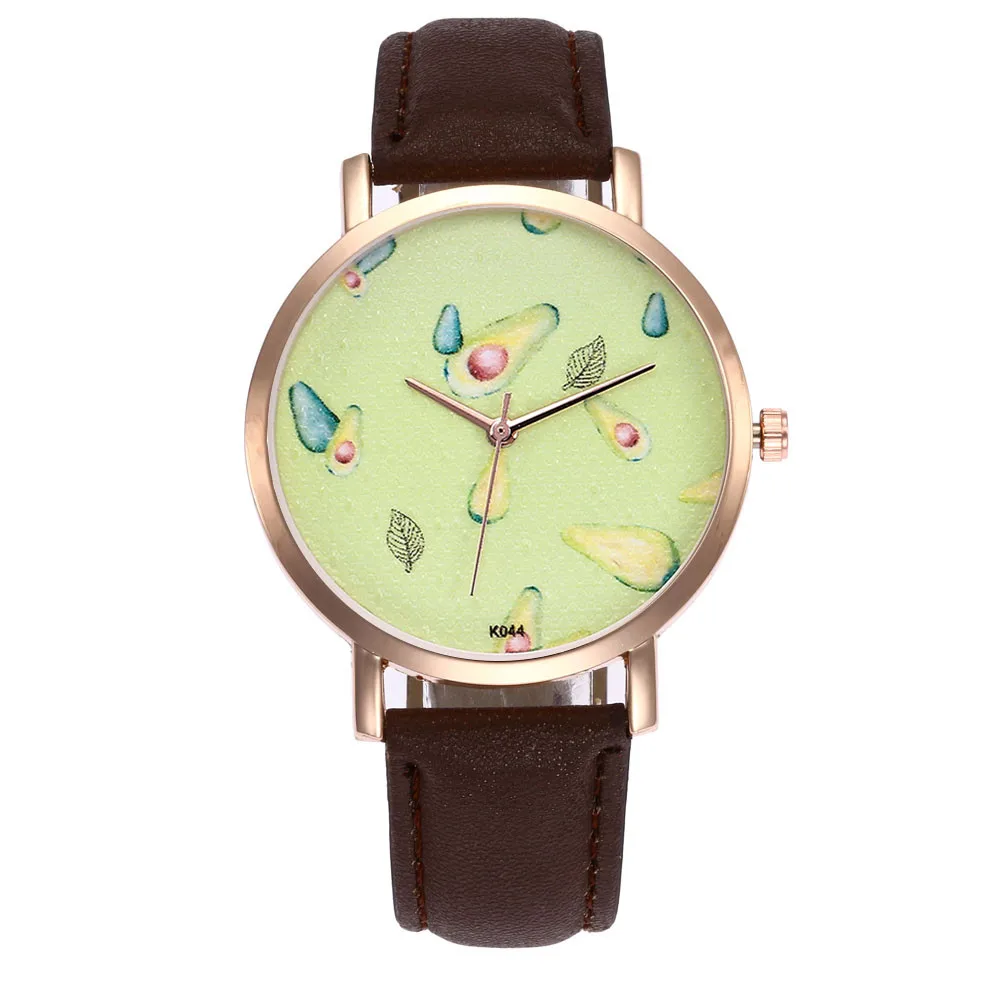 

Hot Women Watch Fashion Printed Dial Leather Band Ladies Watch Analog Quartz Wrist Watch Girl Gift Clock Reloj Mujer Kol Saati#W