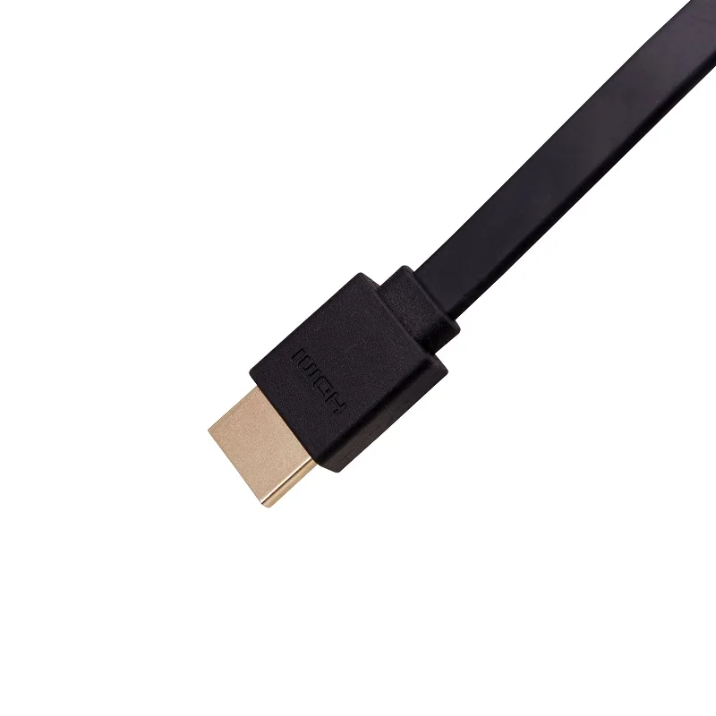 Плоский HDMI кабель высокой скорости поддерживает 3D Разрешение Ethernet 1080P Аудио