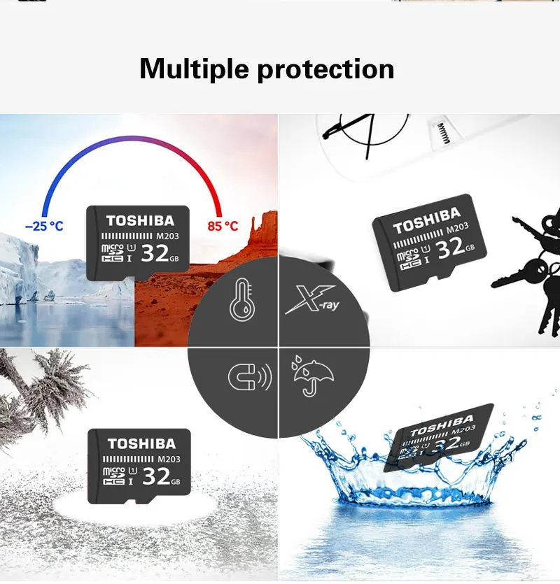 TOSHIBA Micro SD карта 128 Гб 64 Гб SDXC класс 10 UHS-I Карта памяти SDHC 16 ГБ 32 ГБ TF/microsd SD Micro карта