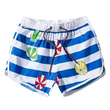 Модный спортивный Для женщин Повседневное Пляжные шорты в полоску, шорты с принтом Эластичная лента Мужские Шорты для купания дамские уличные водные виды спорта Пляжные шорты N20