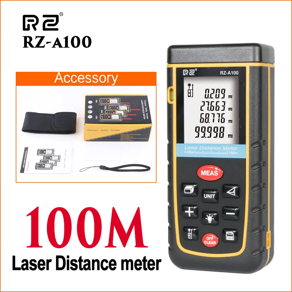 RZ лазерный дальномер охотничий цифровой Ручной 40 м 60 80 100 дальномер|Лазерные