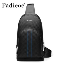 Genuine leather famous brand padieoe messenger bag high quality men shoulder crossbody bags fashion casual chest