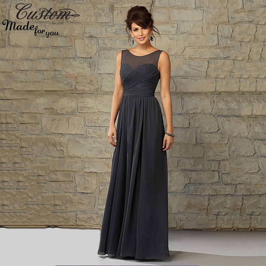 charcoal gray gown
