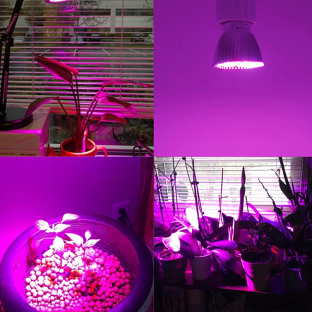 220V E27 LED Plant Growing Lamp Bulbs 18LEDs 28LEDs Growing Lights Full Spectrum Growth Lamps for Indoor Flower Potted Planting