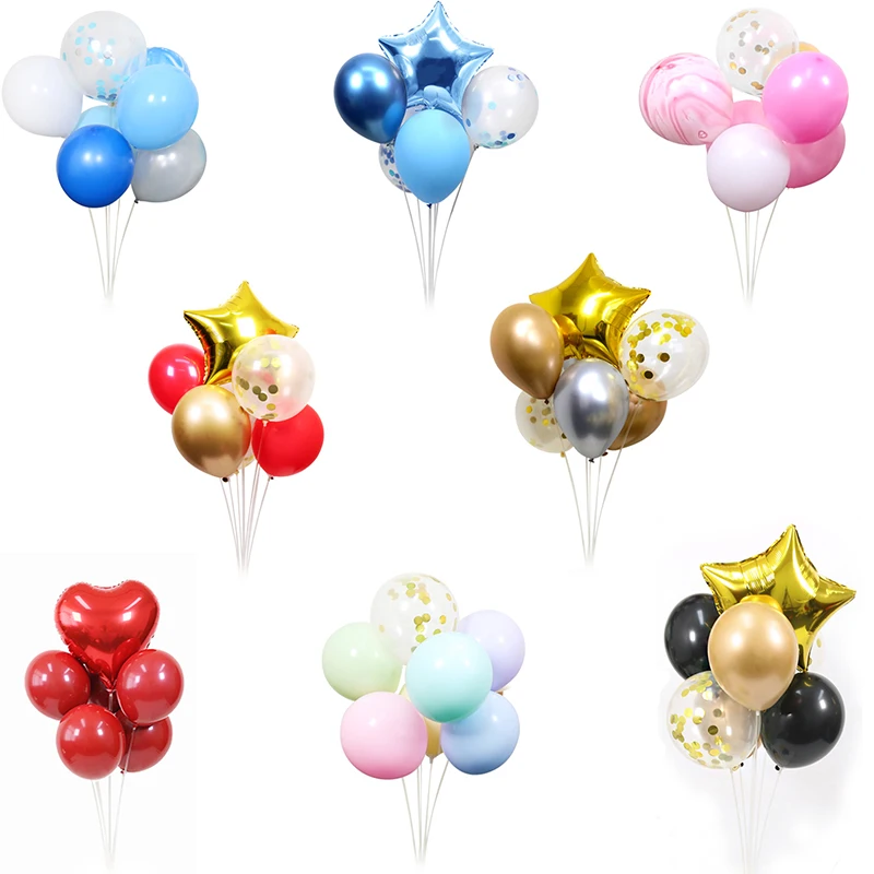 

6Pcs New Latex and 18inch Heart Balloons Happy Birthday Party Decoration Kids Wedding Decoration Ballons Home Party Supplies