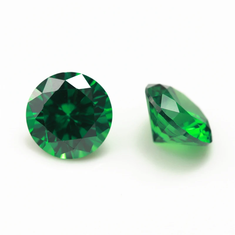 1~ 3 мм 5A круглой огранки фианит Камень Блестящий зеленый кубический цирконий искусственные камни камень